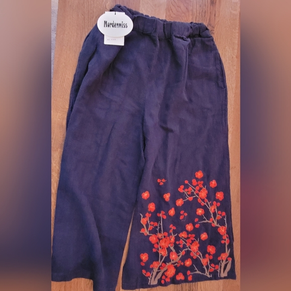 Mordenmiss Wide Leg Floral Pants - Picture 1 of 7